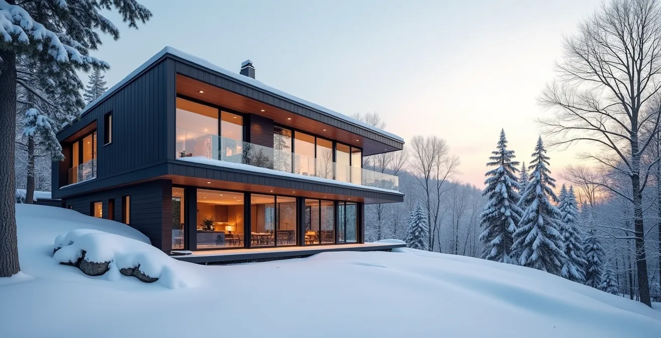 Cross-section view of different window frame materials showing aging characteristics